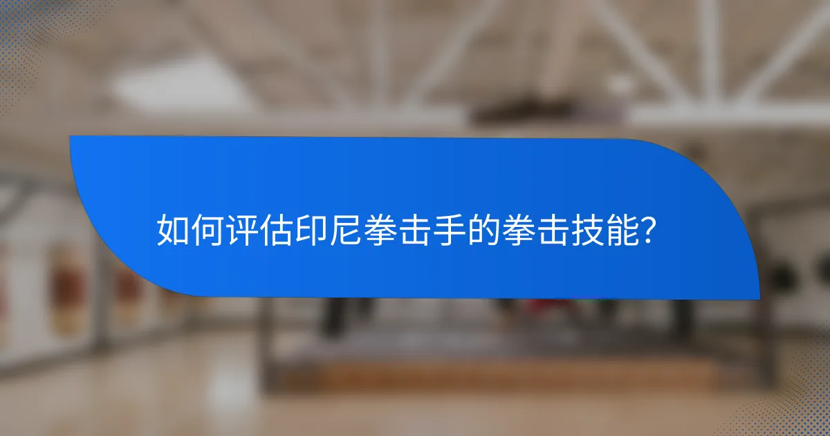 如何评估印尼拳击手的拳击技能?
